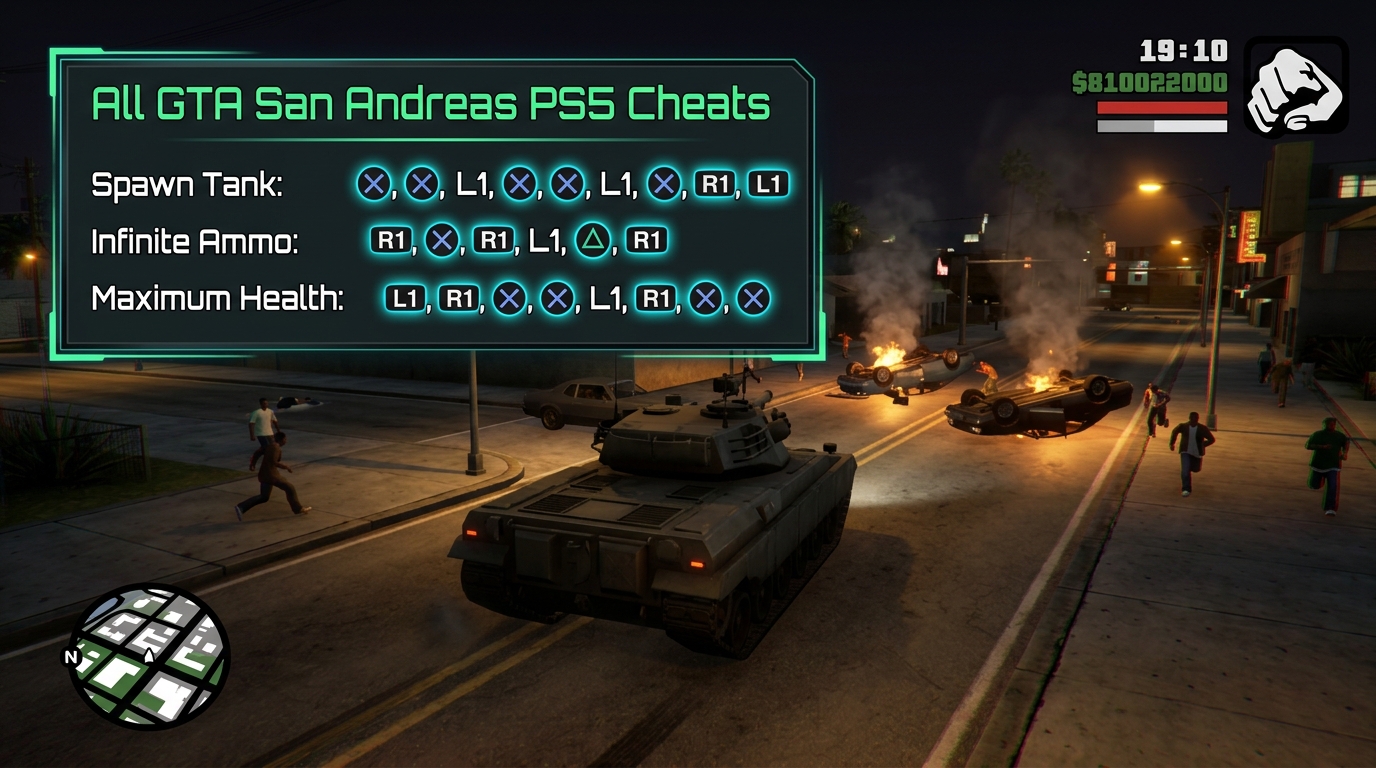 All GTA San Andreas Cheats For PS5 Complete List Codes GamesRead Com Gta San Andreas Cheats Ps5 Hero 