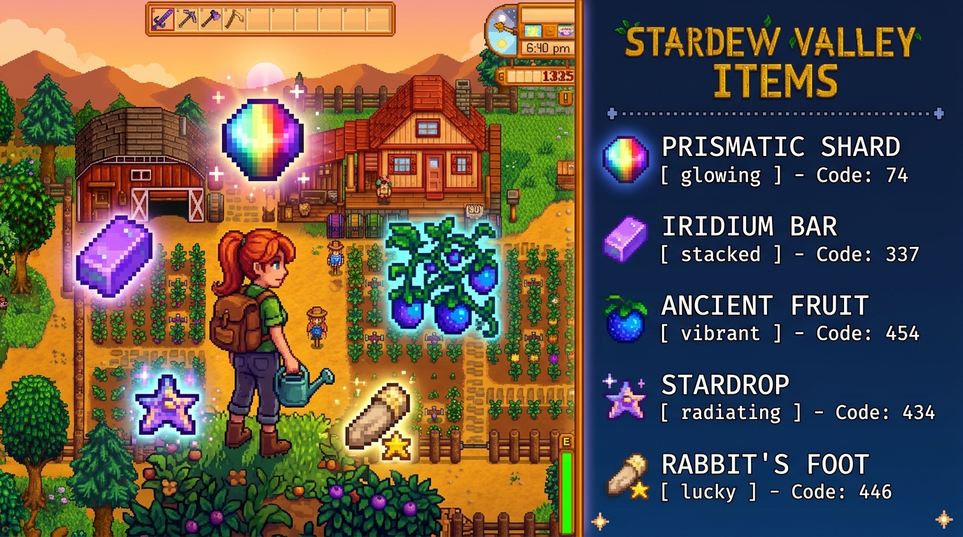 Best Item Codes in Stardew Valley — GamesRead.com
